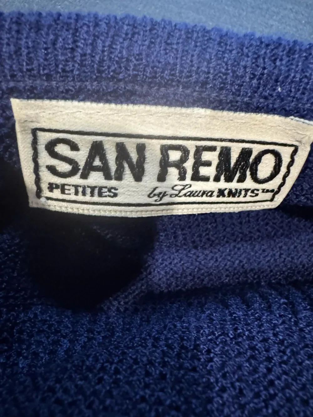 San Remo Vintage Knit Skirt Set Red Navy Striped Cardigan & Shell Petite S/M